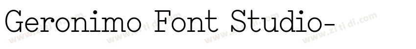 Geronimo Font Studio字体转换